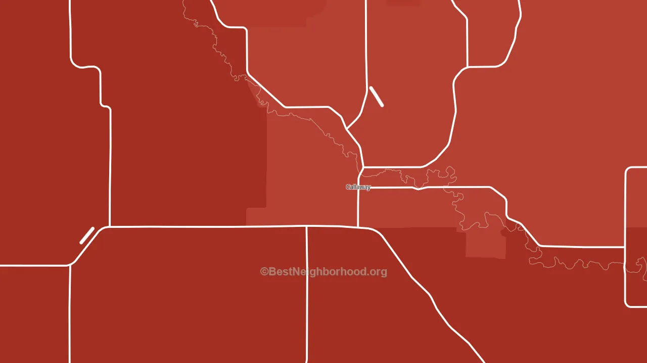 68825, NE block-group political-lean map
