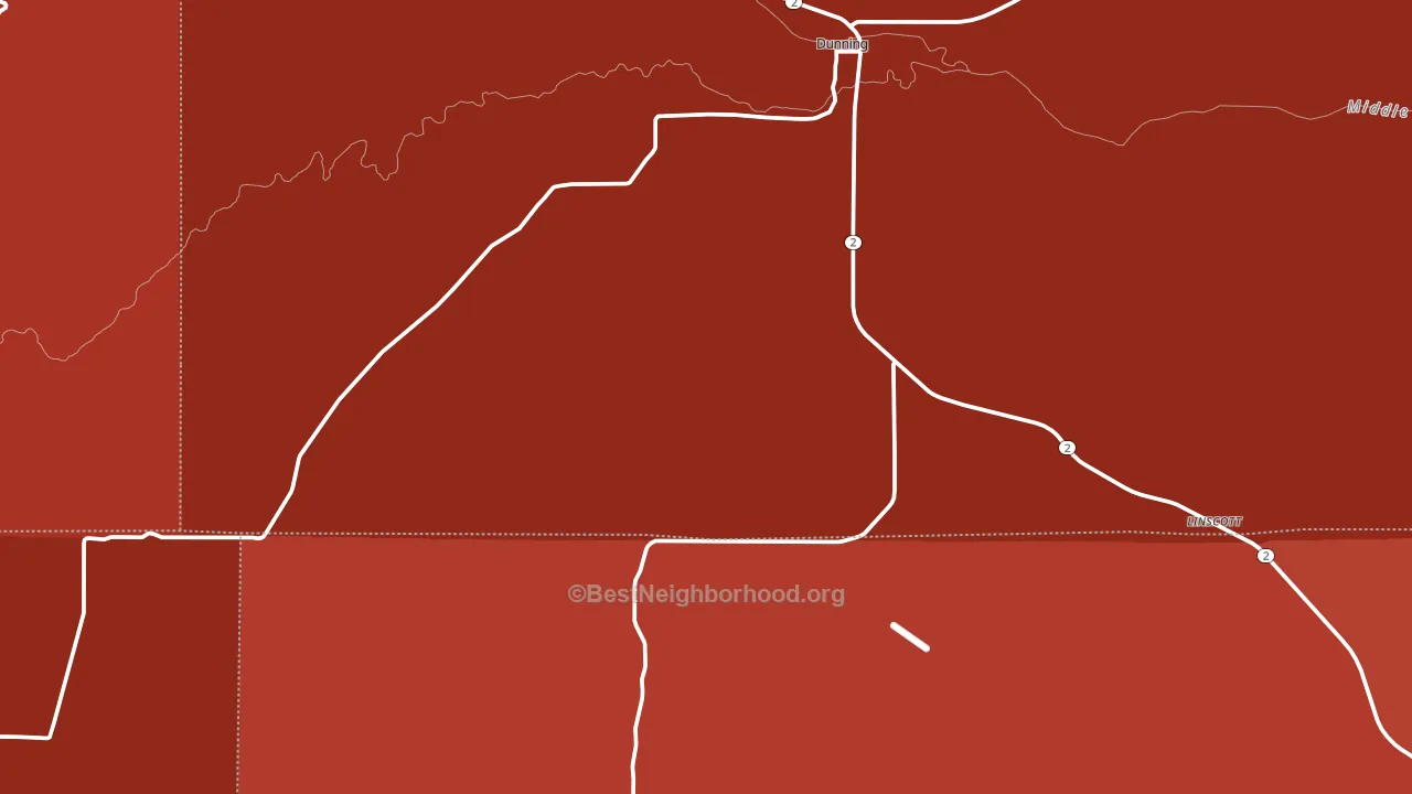 68833, NE block-group political-lean map