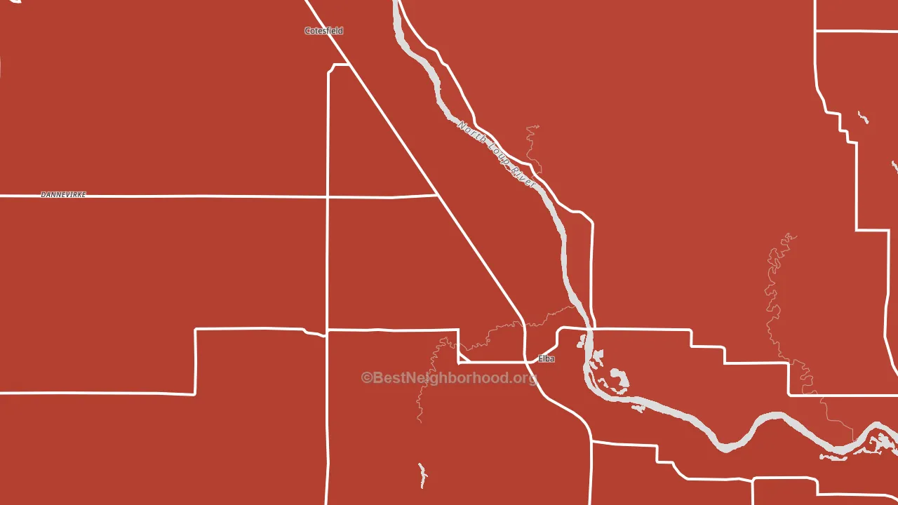 68835, NE block-group political-lean map