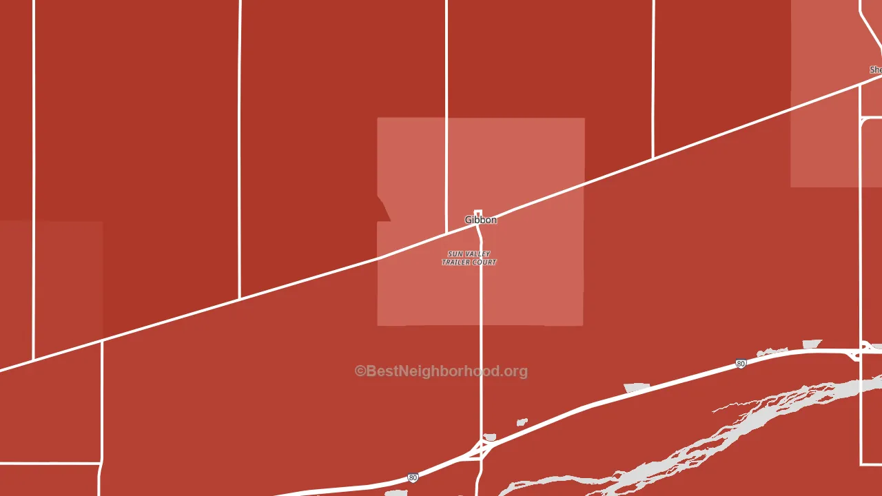 68840, NE block-group political-lean map