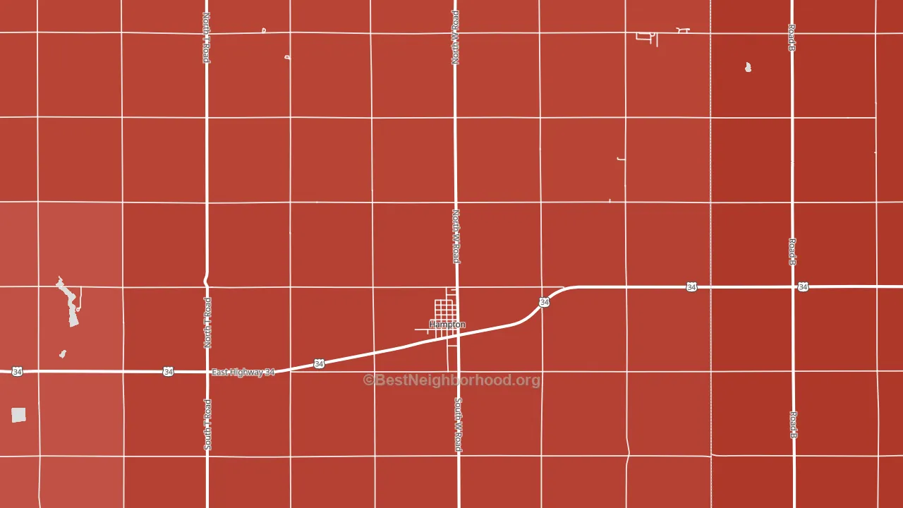 68843, NE block-group political-lean map