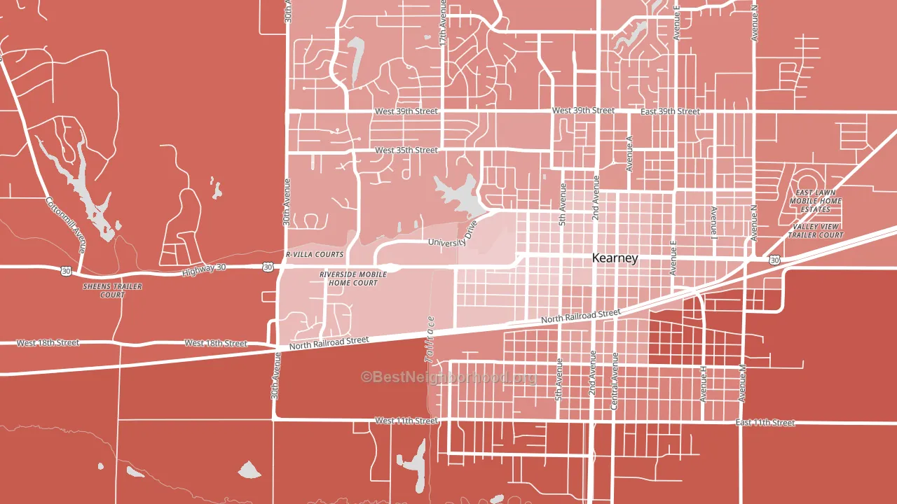 68849, NE block-group political-lean map