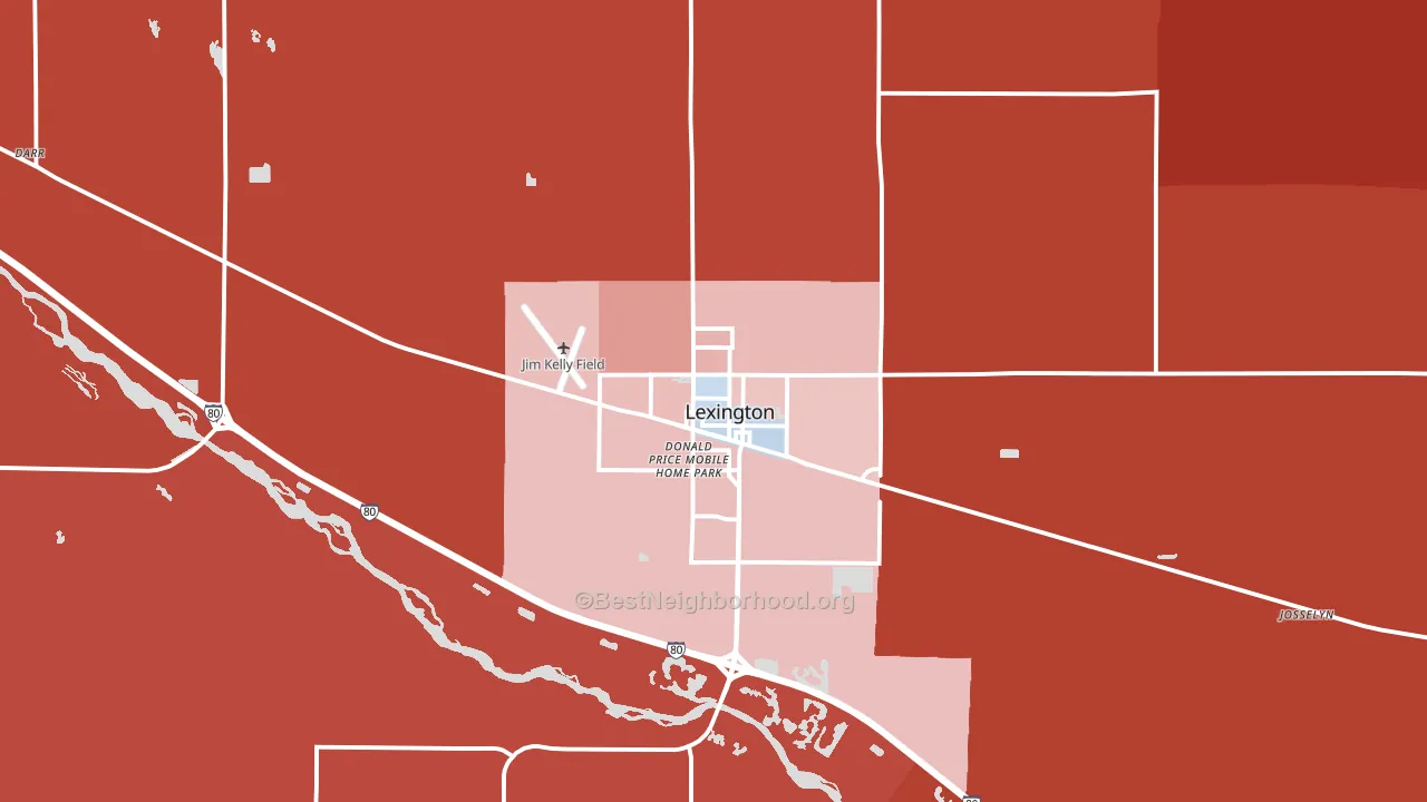 68850, NE block-group political-lean map