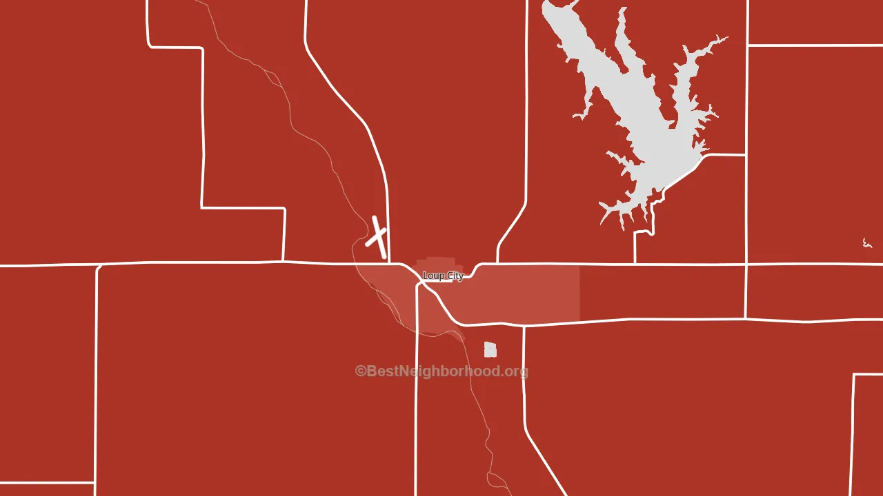 68853, NE block-group political-lean map