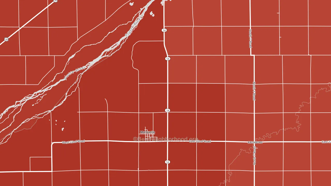 68854, NE block-group political-lean map