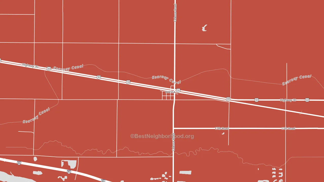 68861, NE block-group political-lean map