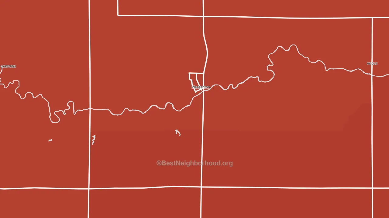 68866, NE block-group political-lean map