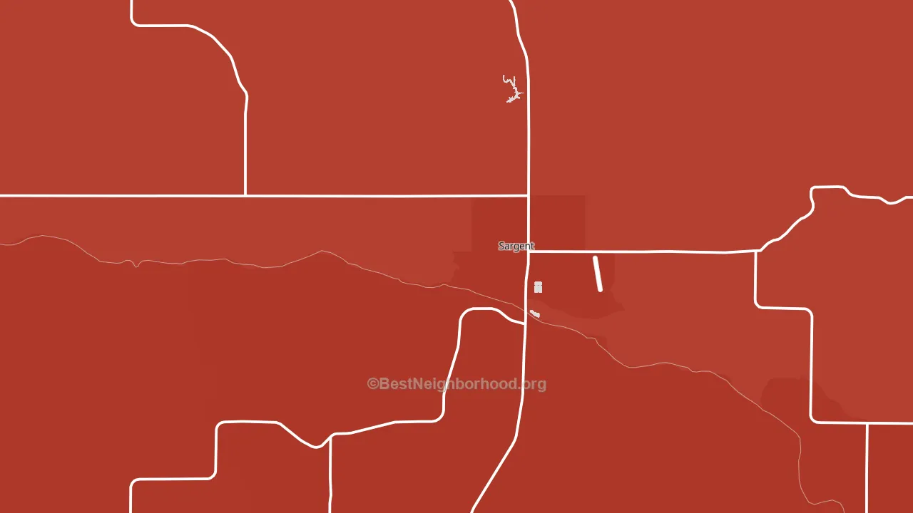 68874, NE block-group political-lean map
