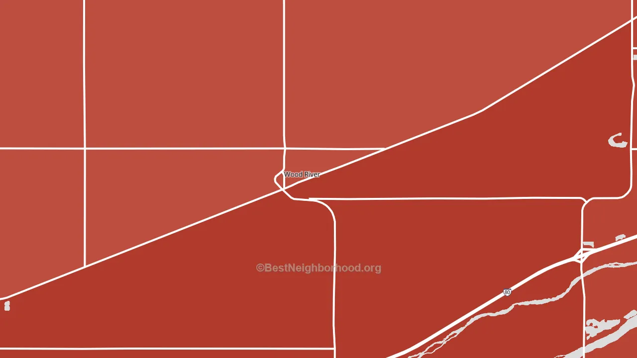 68883, NE block-group political-lean map