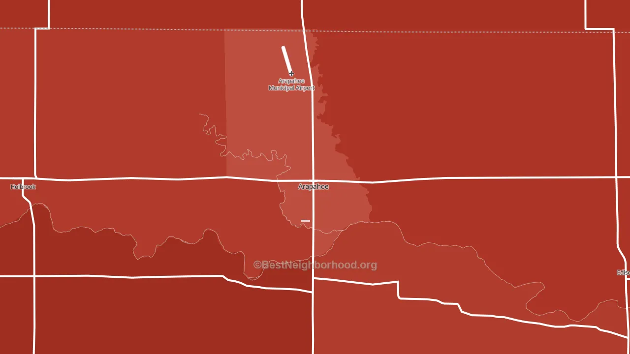 68922, NE block-group political-lean map
