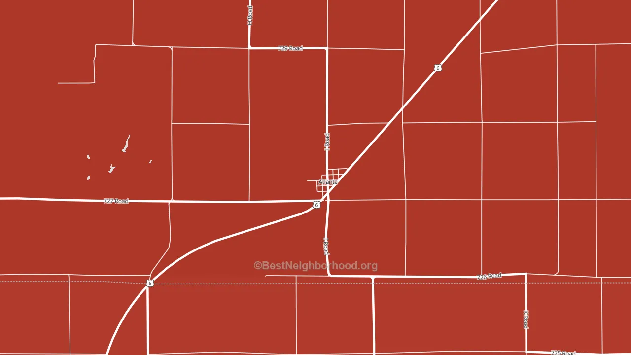 68923, NE block-group political-lean map