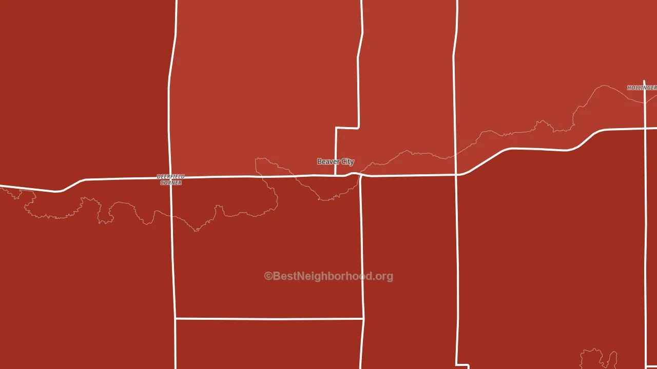 68926, NE block-group political-lean map