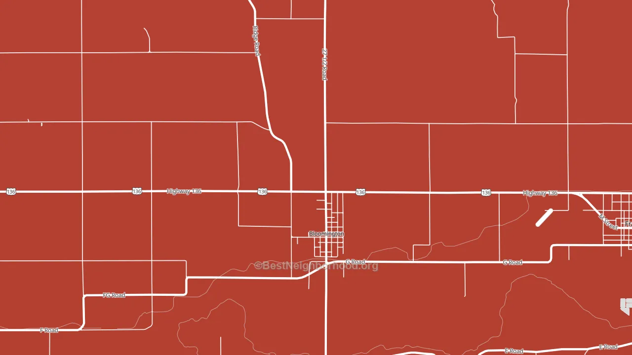 68929, NE block-group political-lean map