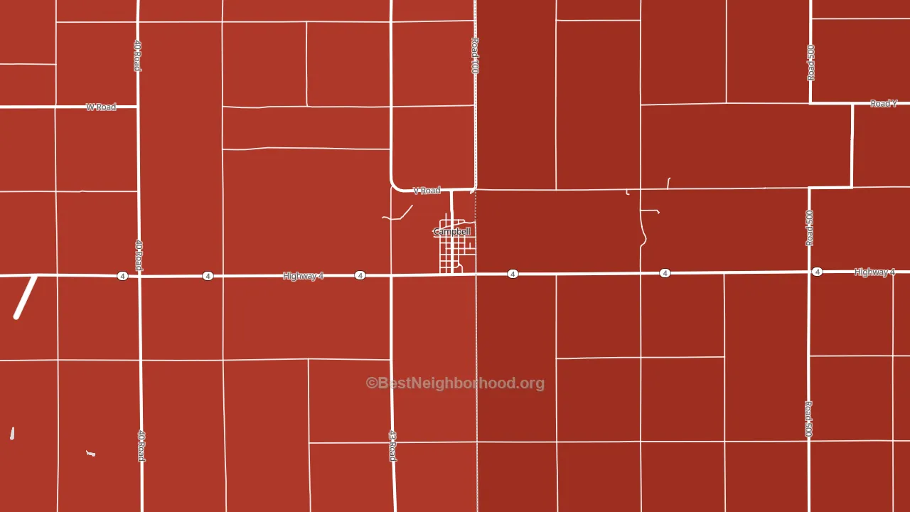 68932, NE block-group political-lean map