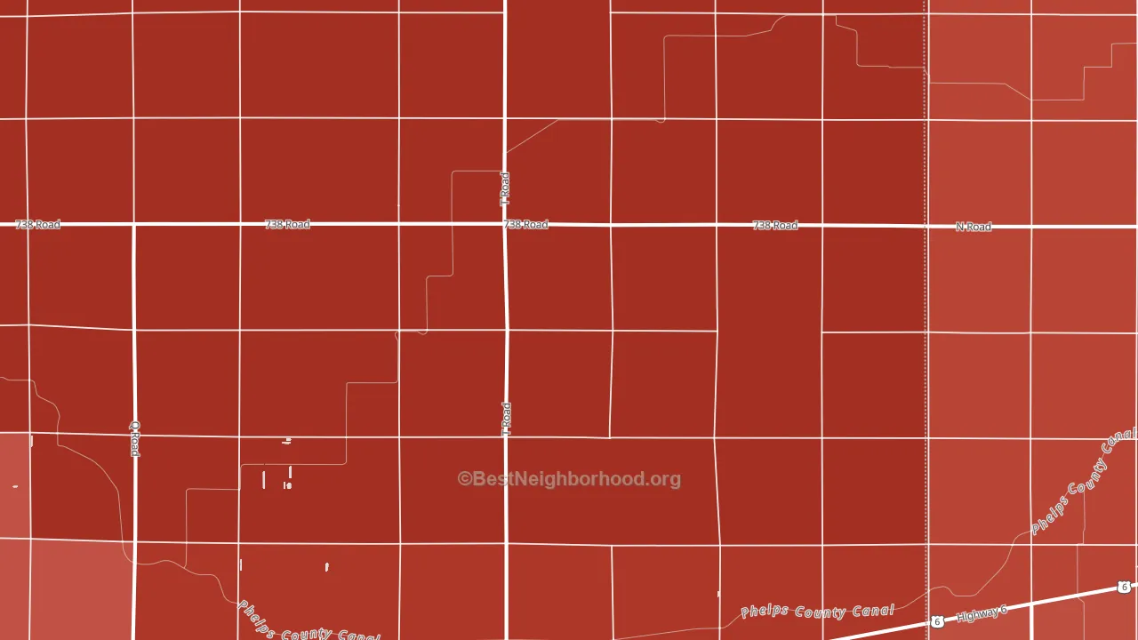 68940, NE block-group political-lean map