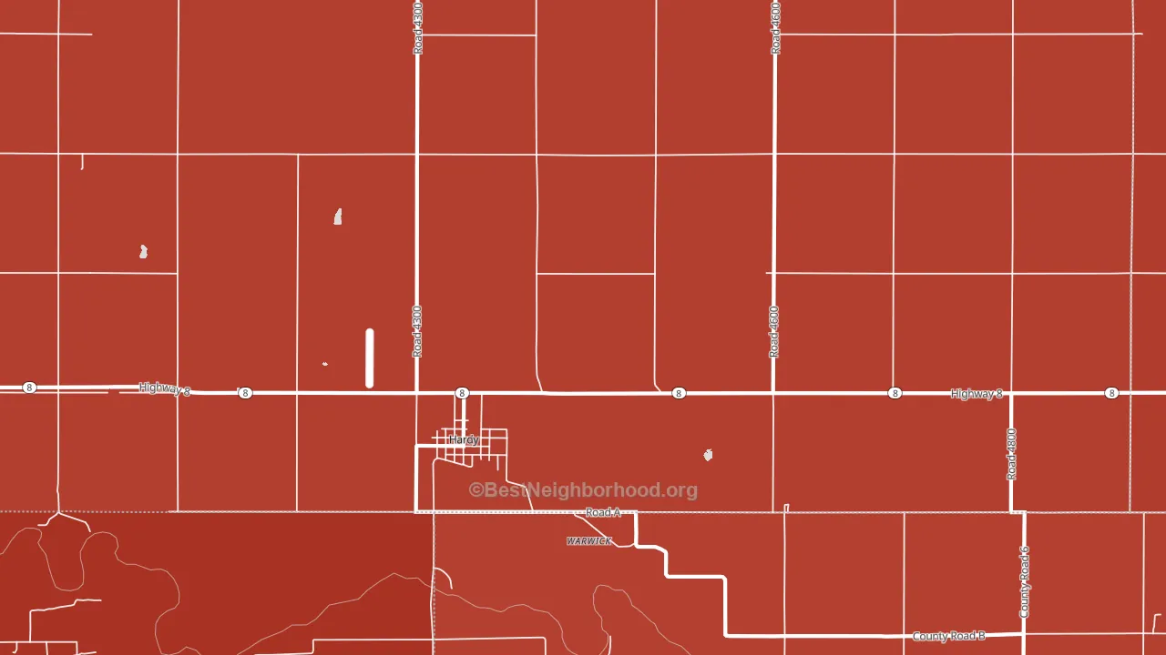68943, NE block-group political-lean map
