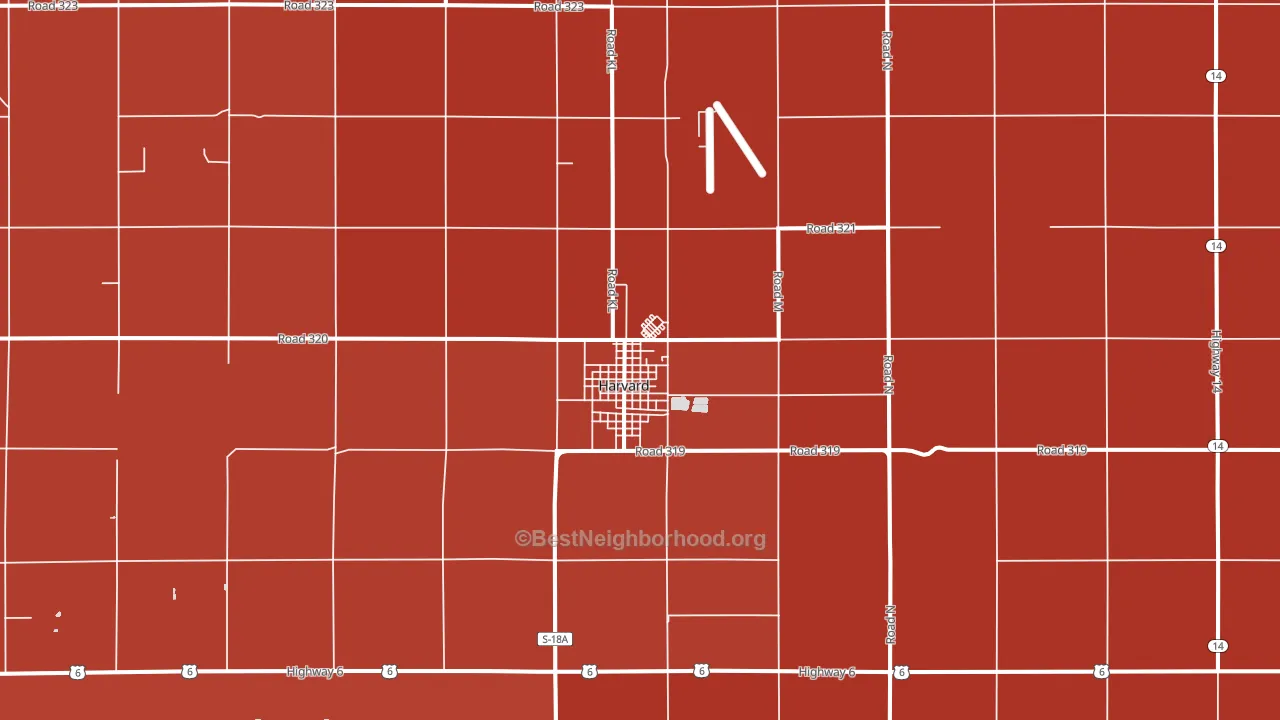 68944, NE block-group political-lean map
