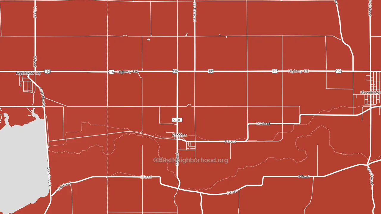 68960, NE block-group political-lean map
