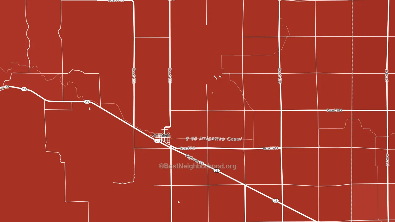 68976, NE block-group political-lean map