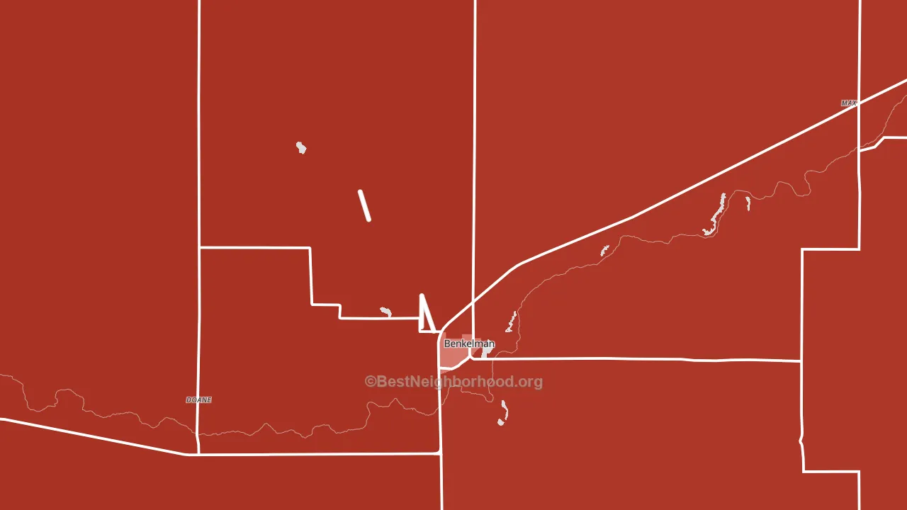 69021, NE block-group political-lean map