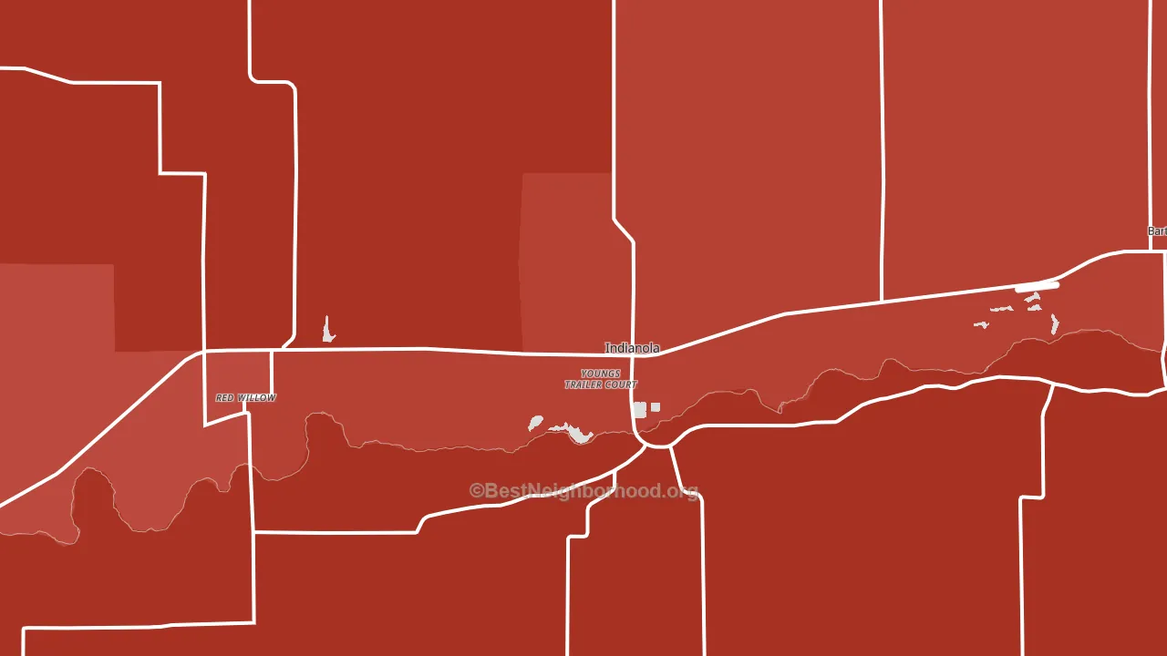 69034, NE block-group political-lean map