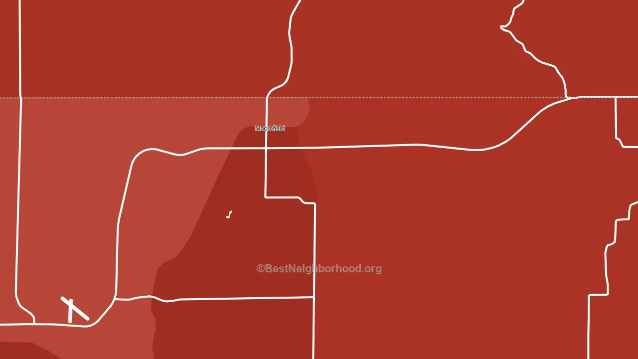 69039, NE block-group political-lean map