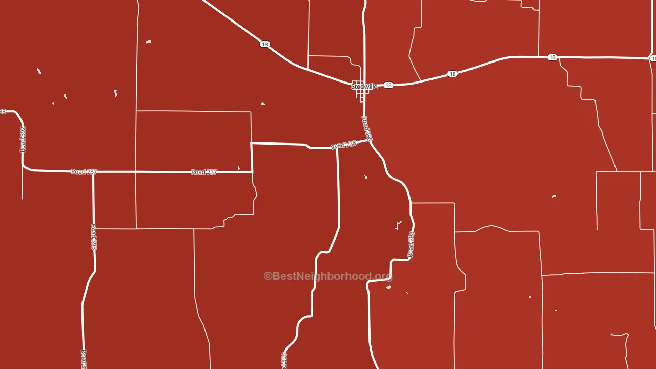 69042, NE block-group political-lean map