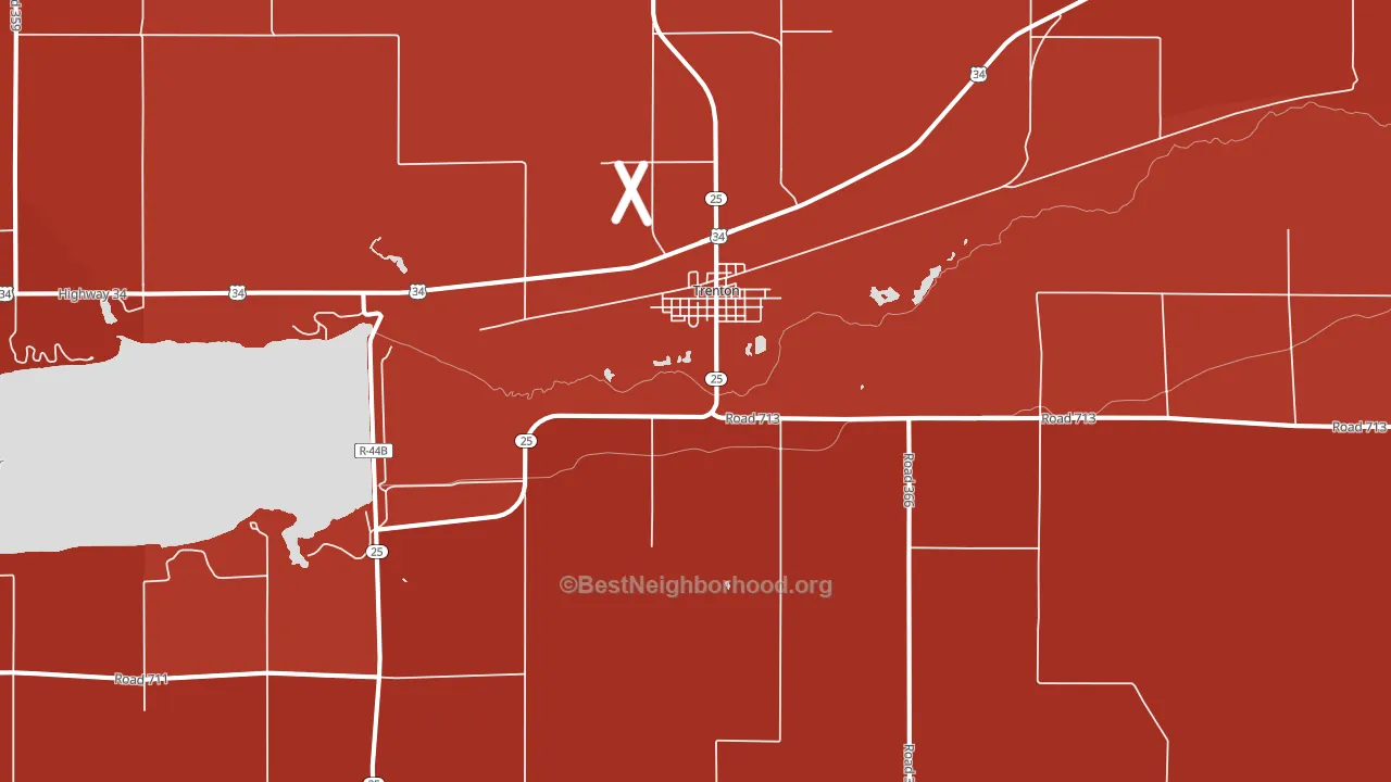 69044, NE block-group political-lean map