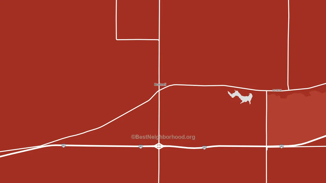 69128, NE block-group political-lean map