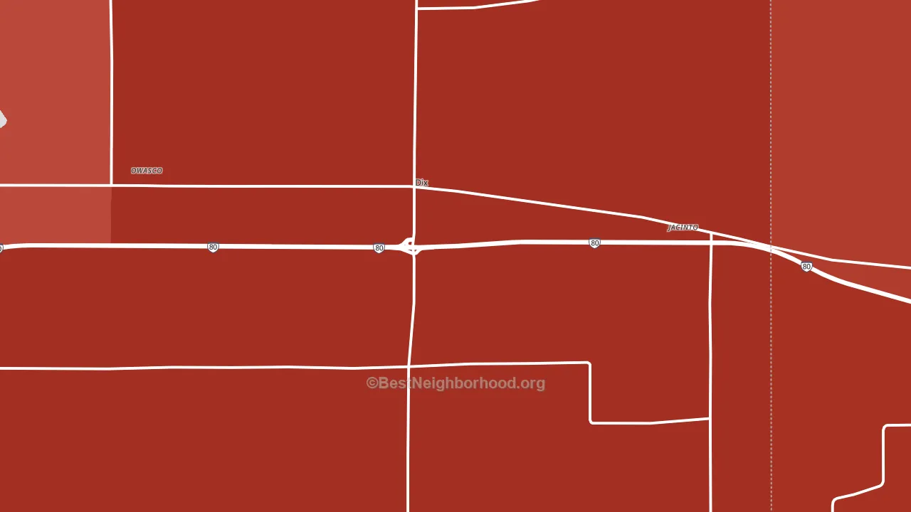 69133, NE block-group political-lean map