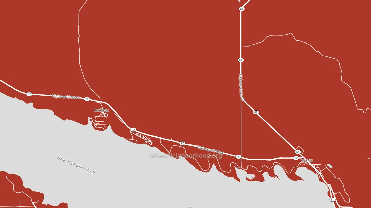 69146, NE block-group political-lean map