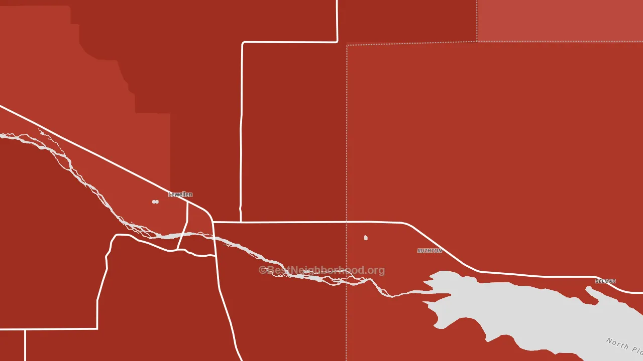 69147, NE block-group political-lean map