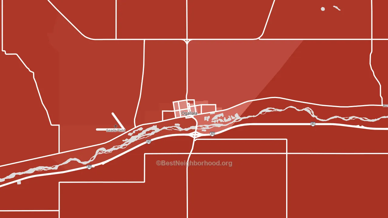 69153, NE block-group political-lean map