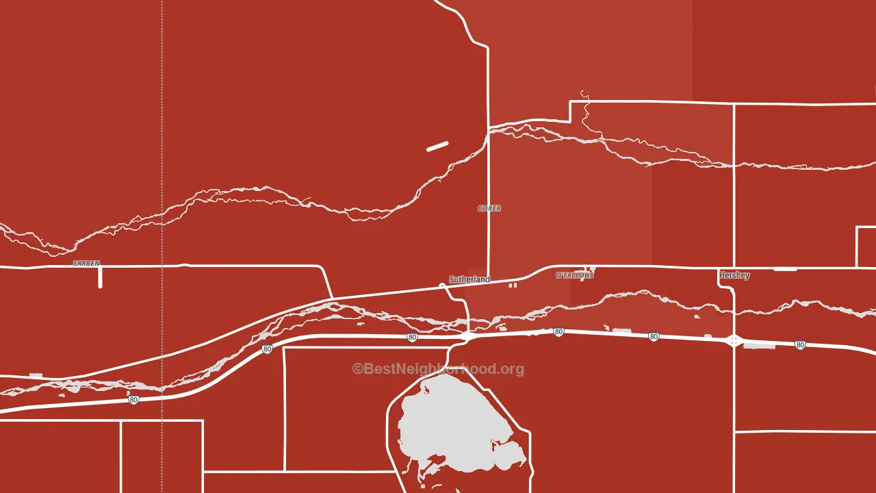 69165, NE block-group political-lean map