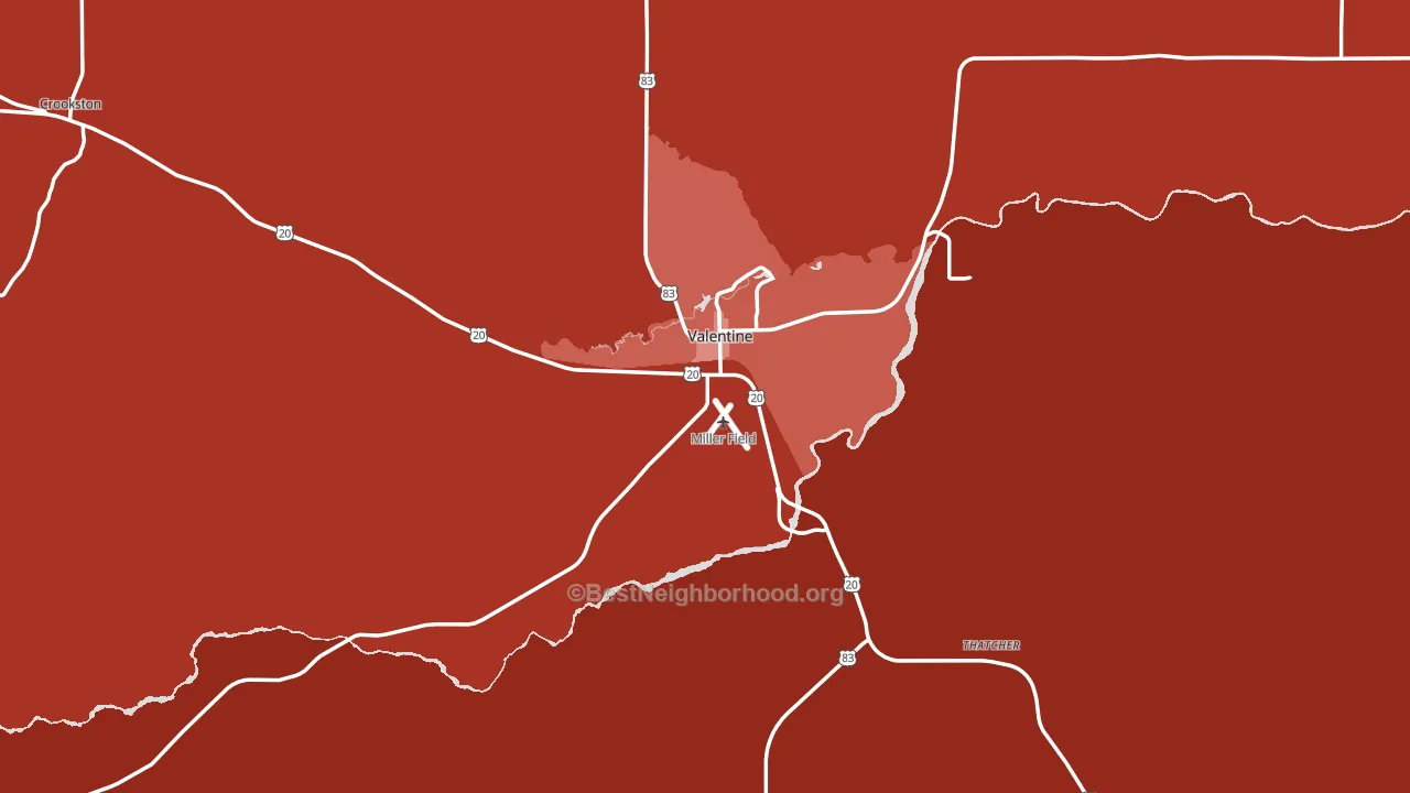 69201, NE block-group political-lean map