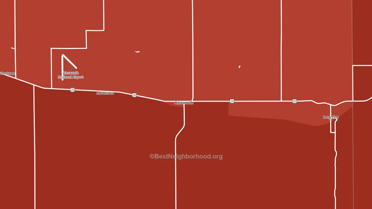 69210, NE block-group political-lean map