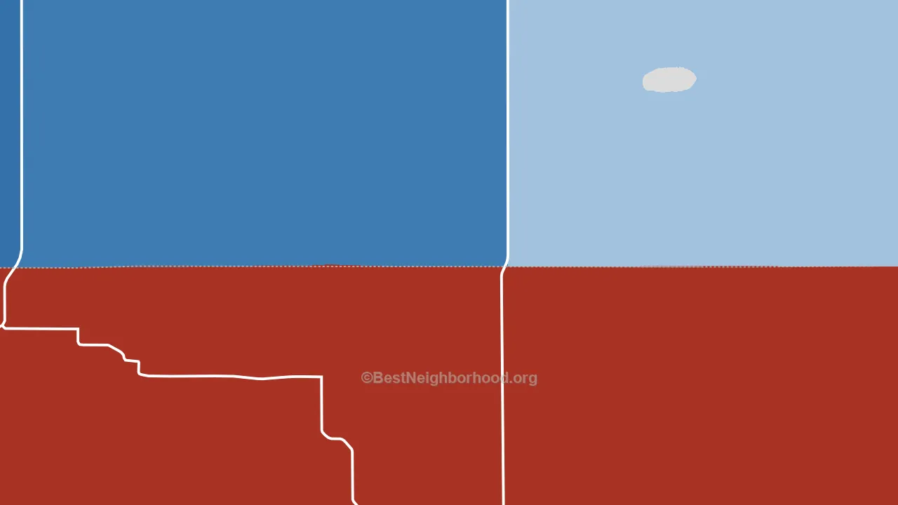 69212, NE block-group political-lean map