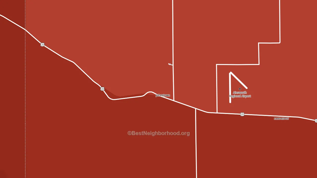 69214, NE block-group political-lean map