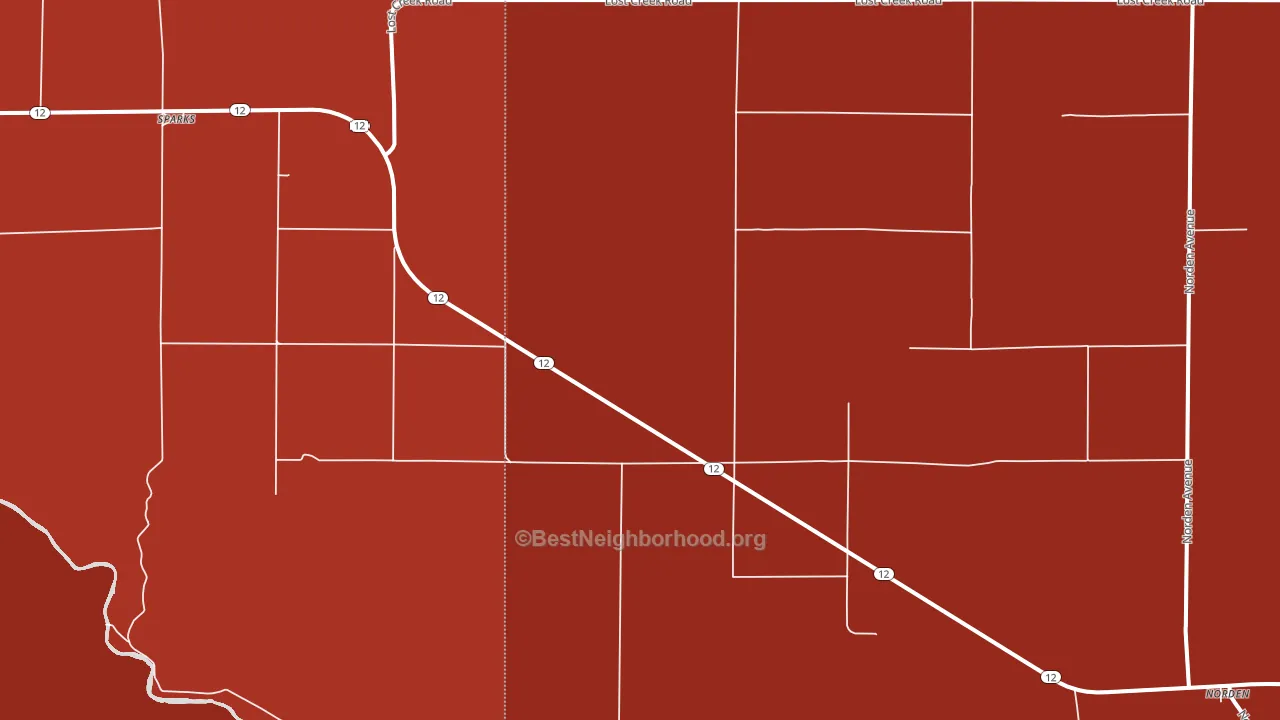 69220, NE block-group political-lean map