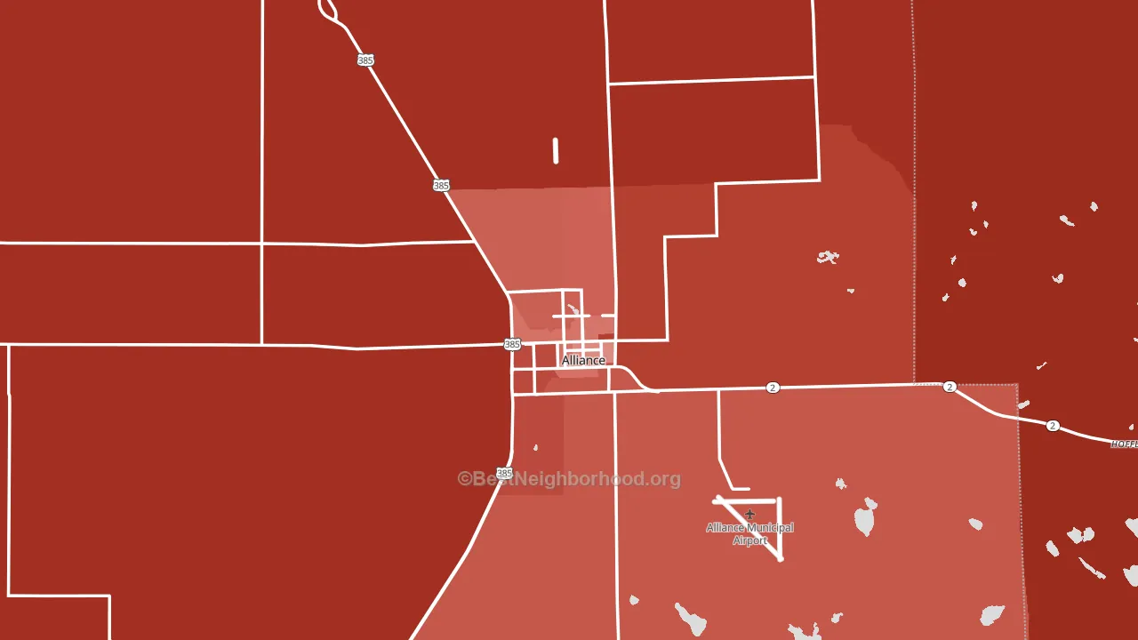 69301, NE block-group political-lean map