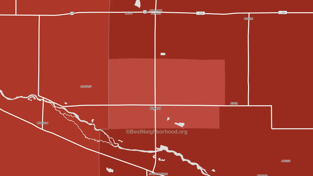 69334, NE block-group political-lean map