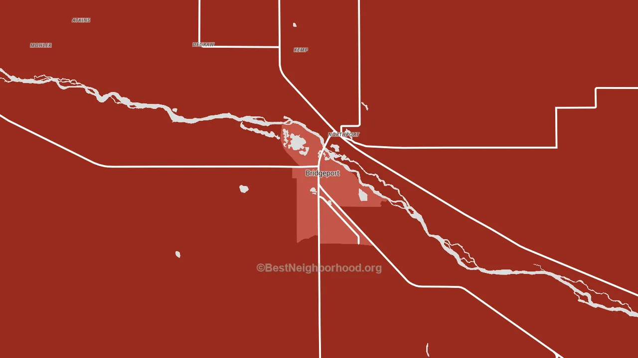69336, NE block-group political-lean map
