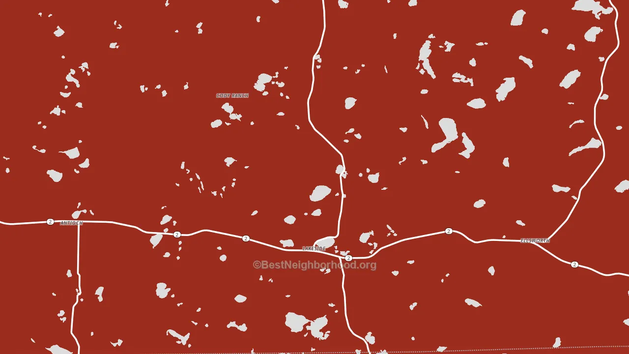 69351, NE block-group political-lean map