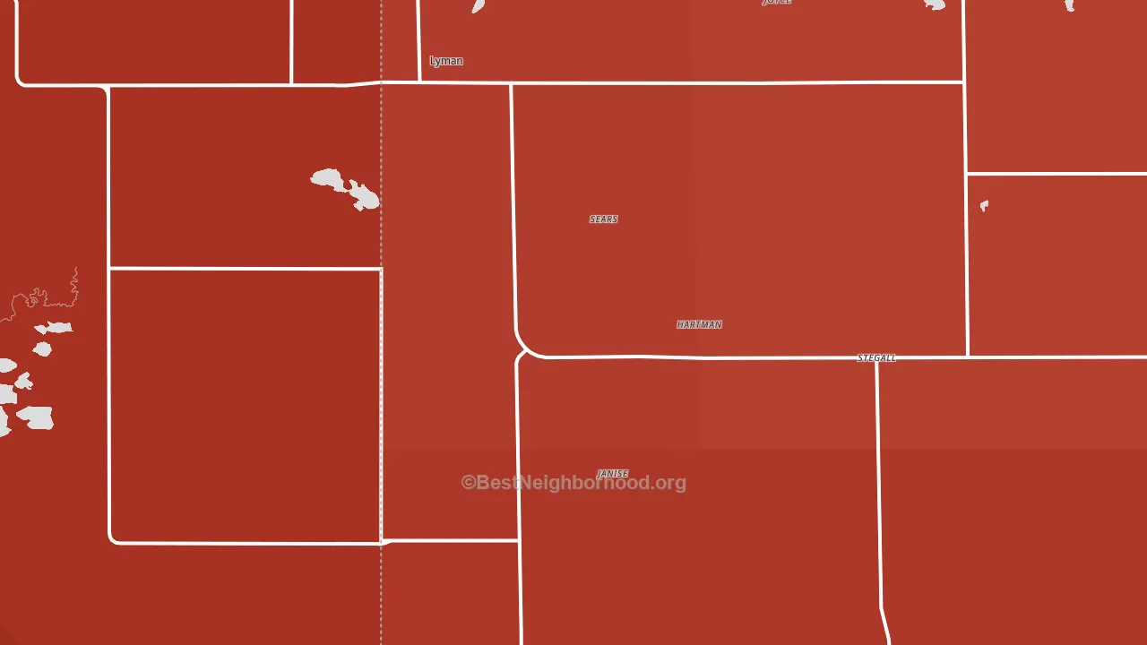 69352, NE block-group political-lean map