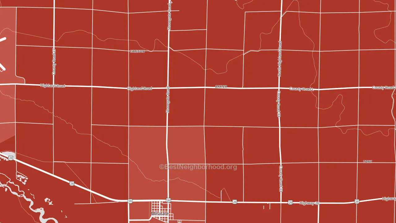 69356, NE block-group political-lean map