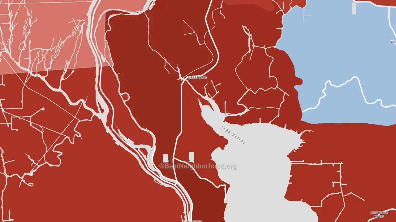 70339, LA block-group political-lean map