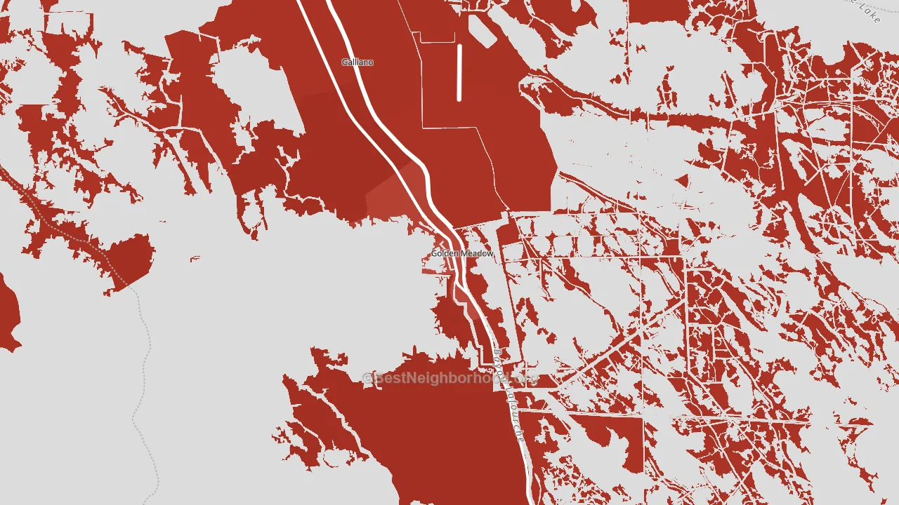 70357, LA block-group political-lean map