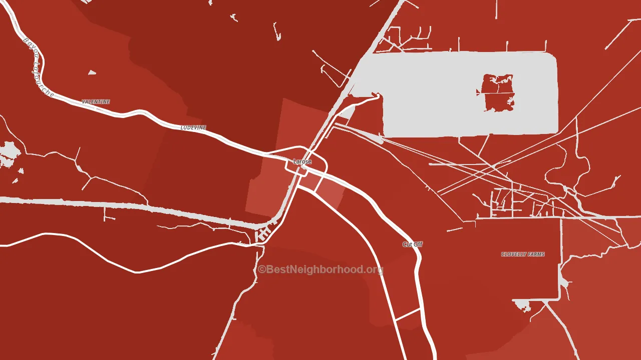 70373, LA block-group political-lean map