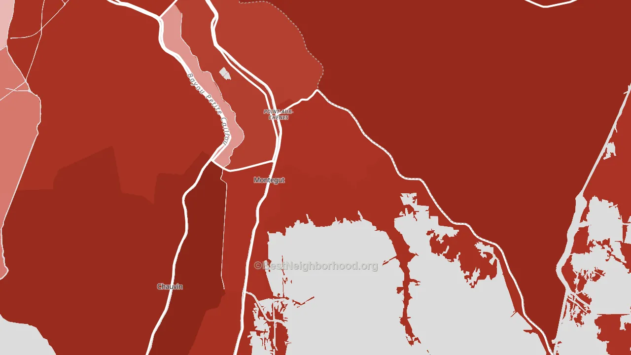 70377, LA block-group political-lean map
