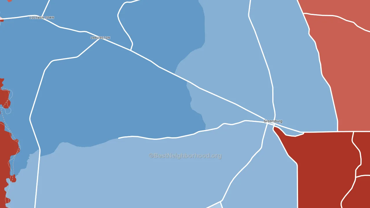 70441, LA block-group political-lean map